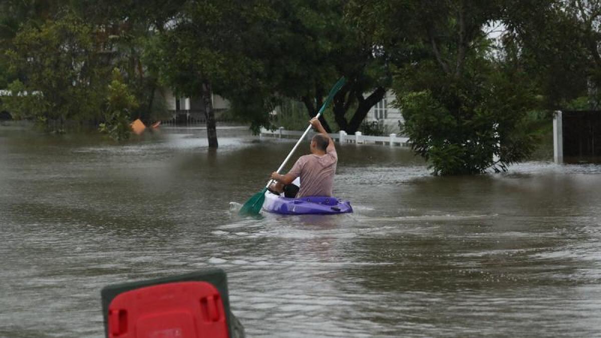 Flood scenes at Rocklea on Brisbane's Southside (file image)