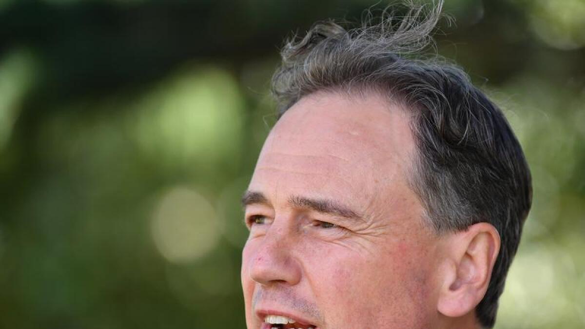 Minister for Health and Aged Care Greg Hunt