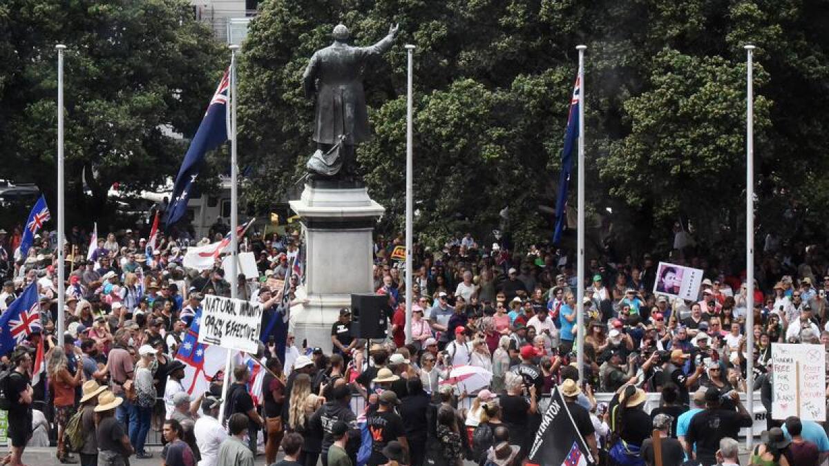 NEW ZEALAND ANTI-VACCINE MANDATE PROTEST