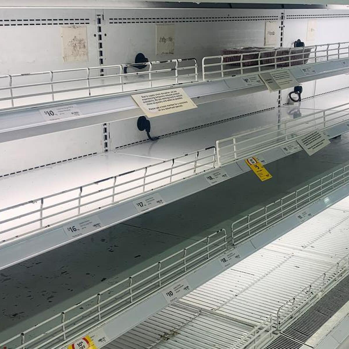 A file photo of supermarket shelves 