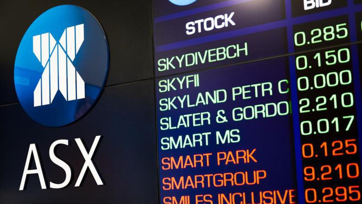 ASX trading display.