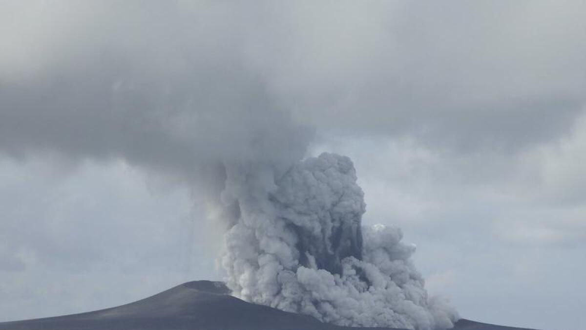 A file photo of the volcano erupting in 2015