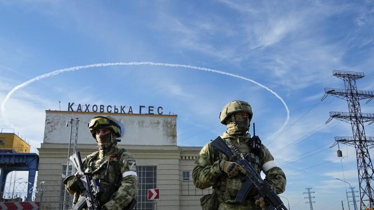 Russian troops in Kherson region