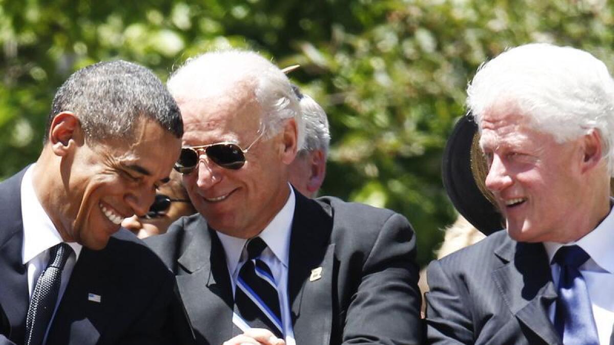 Barack Obama, Joe Biden and Bill Clinton