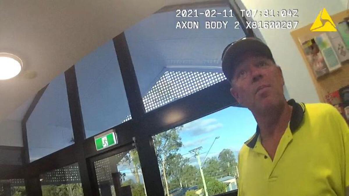 Gary Hely at a Queensland Police Station (file image)