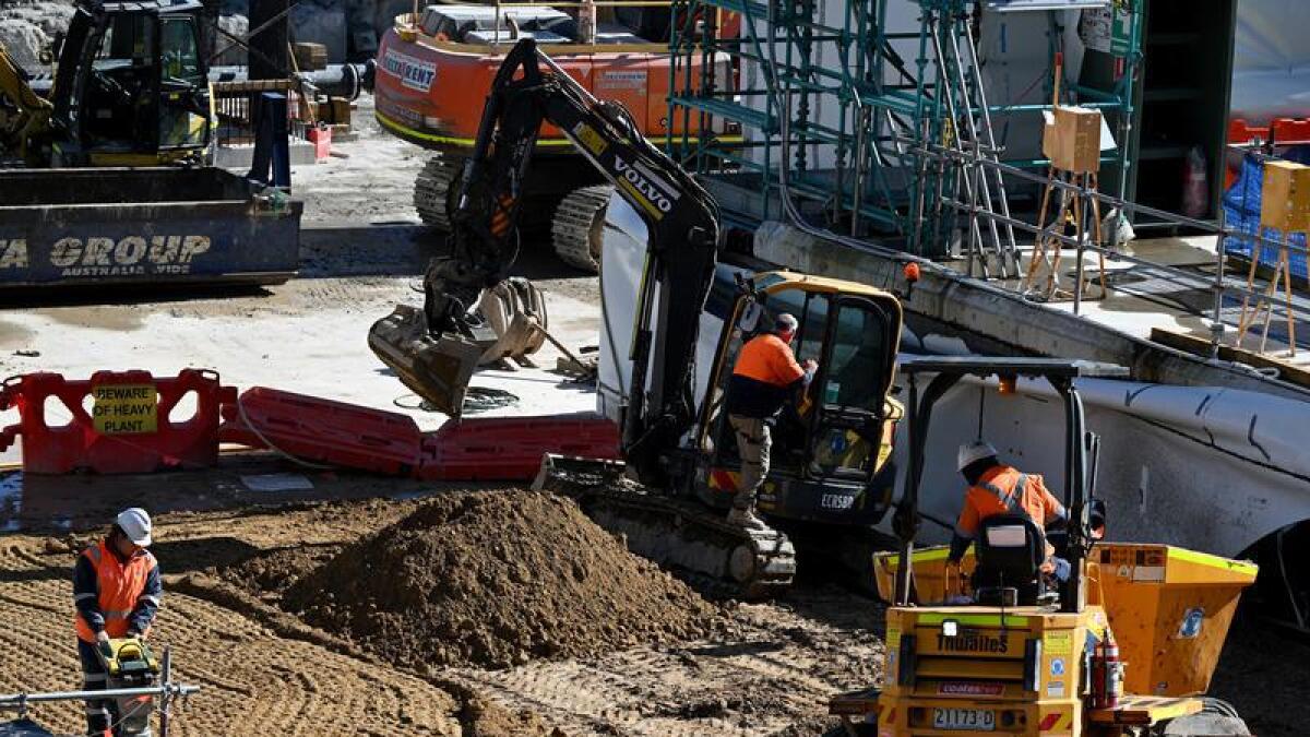 A file photo of a construction site in Sydney