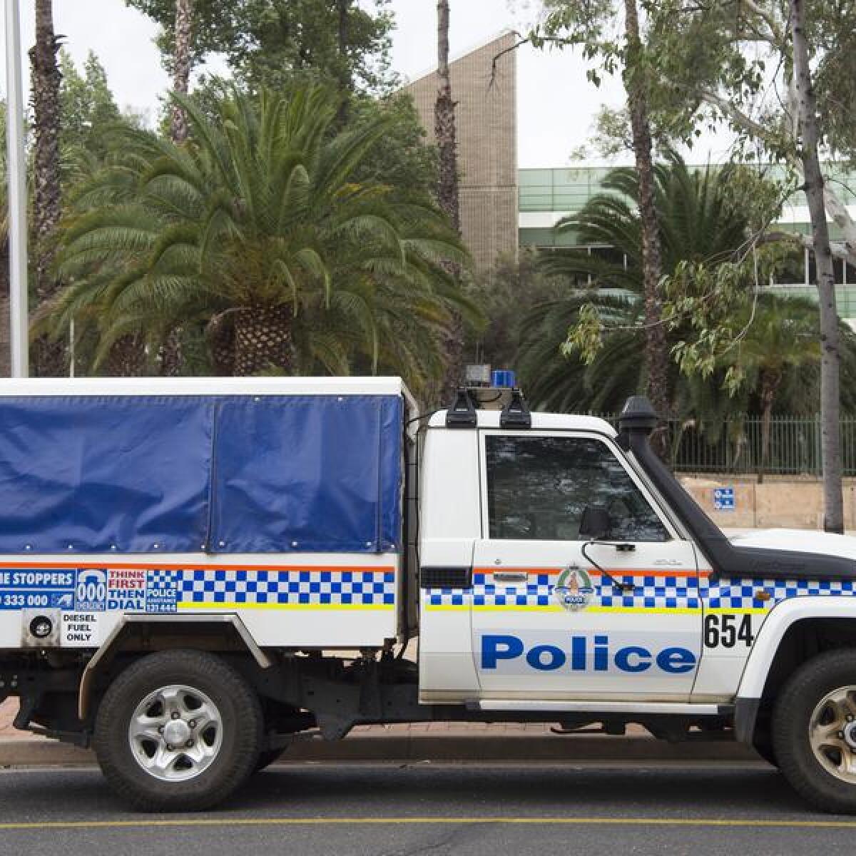 A police vehicle in Alice Springs.