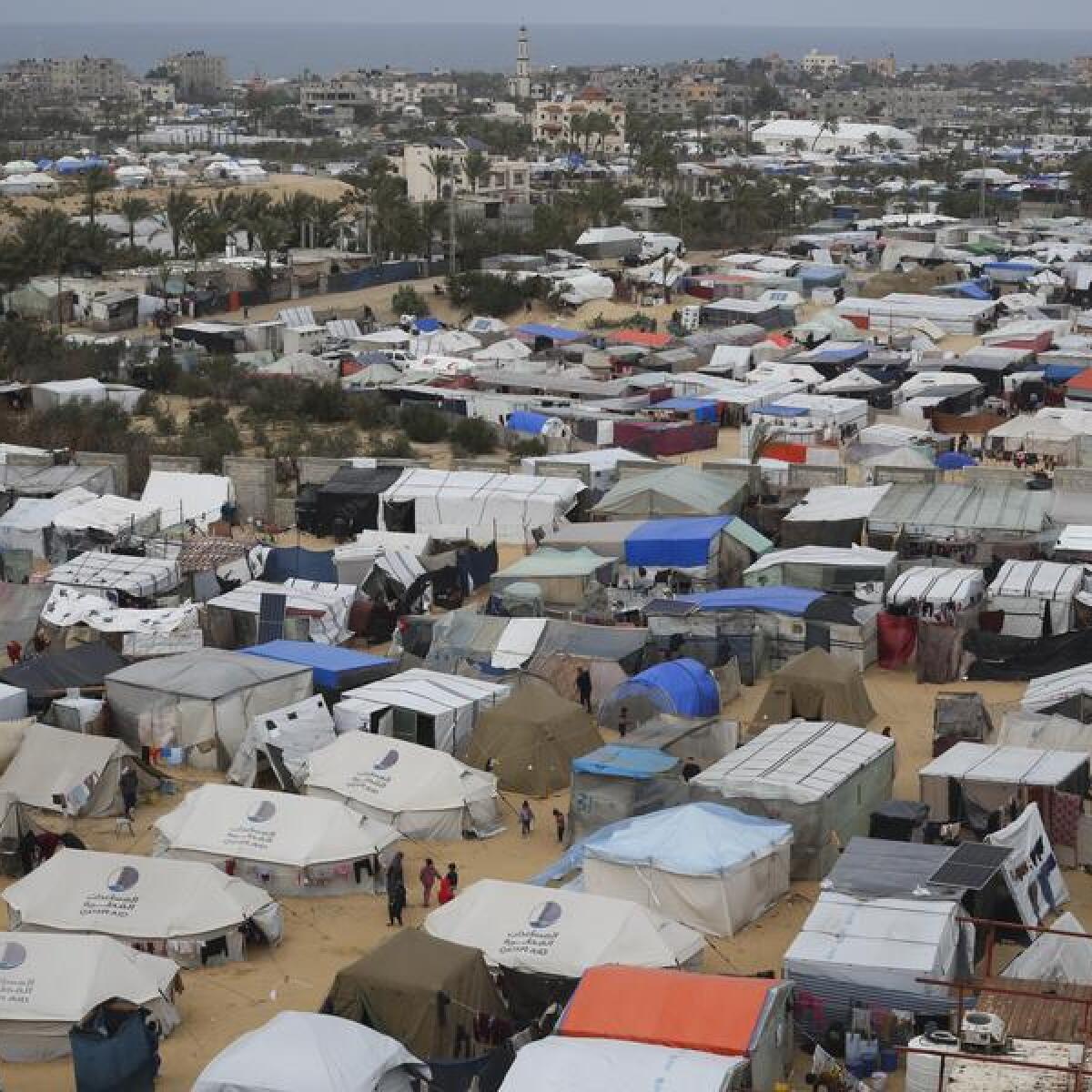A file photo of tents in Rafah 