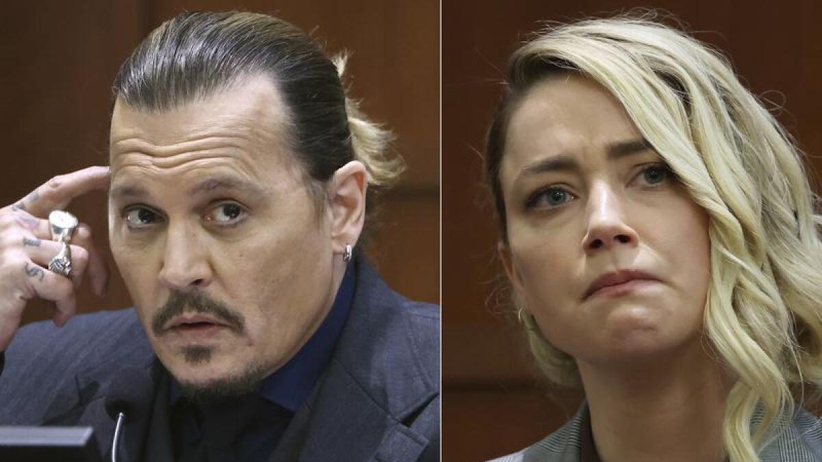 Johnny Depp (l) and his former wife Amber Heard.