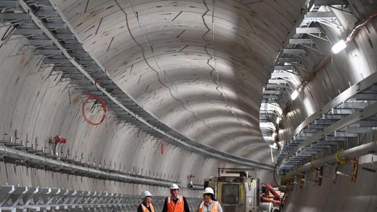 Victorian Premier Daniel Andrews during a tour of Arden Station