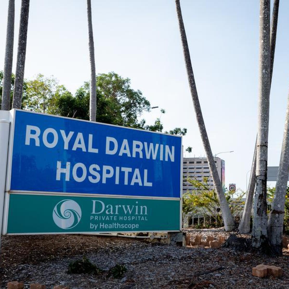 Entrance of Royal Darwin Hospital (file image)