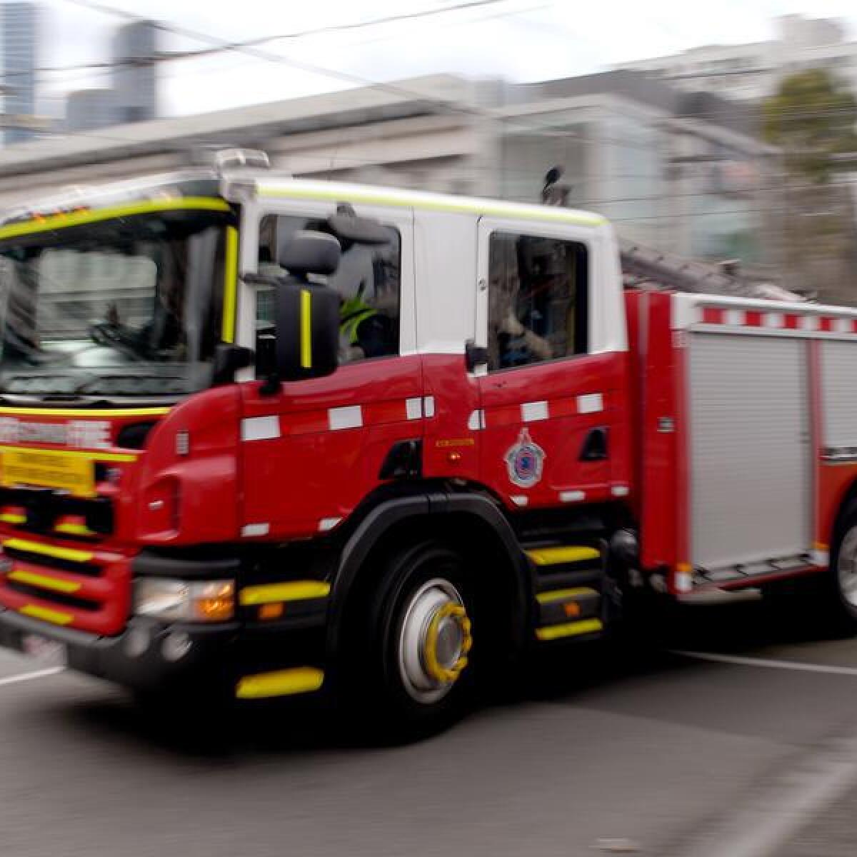 A fire truck in Melbourne