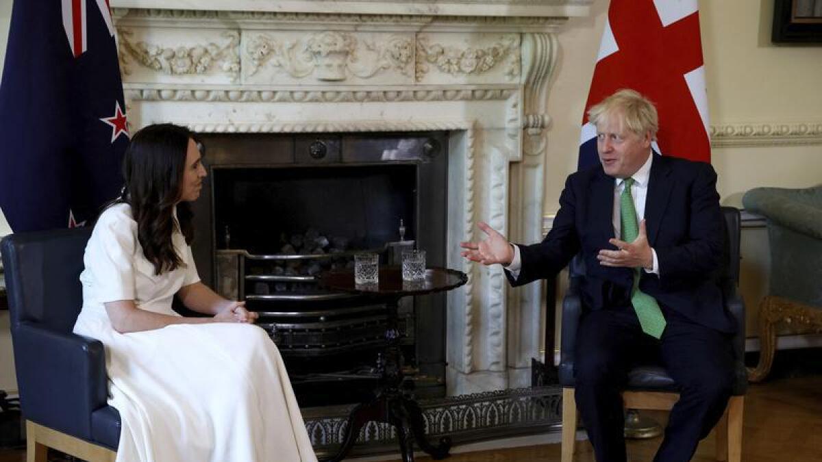 Boris Johnson has met Jacinda Ardern in London.