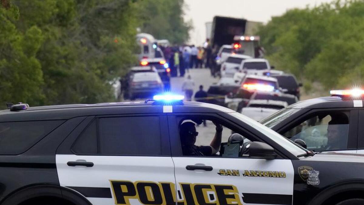 A semi-trailer with dead bodies was found in San Antonio, Texas