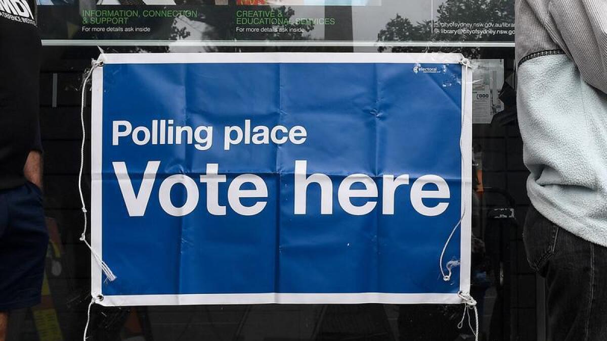 Polling place in the NSW local council elections (file image)