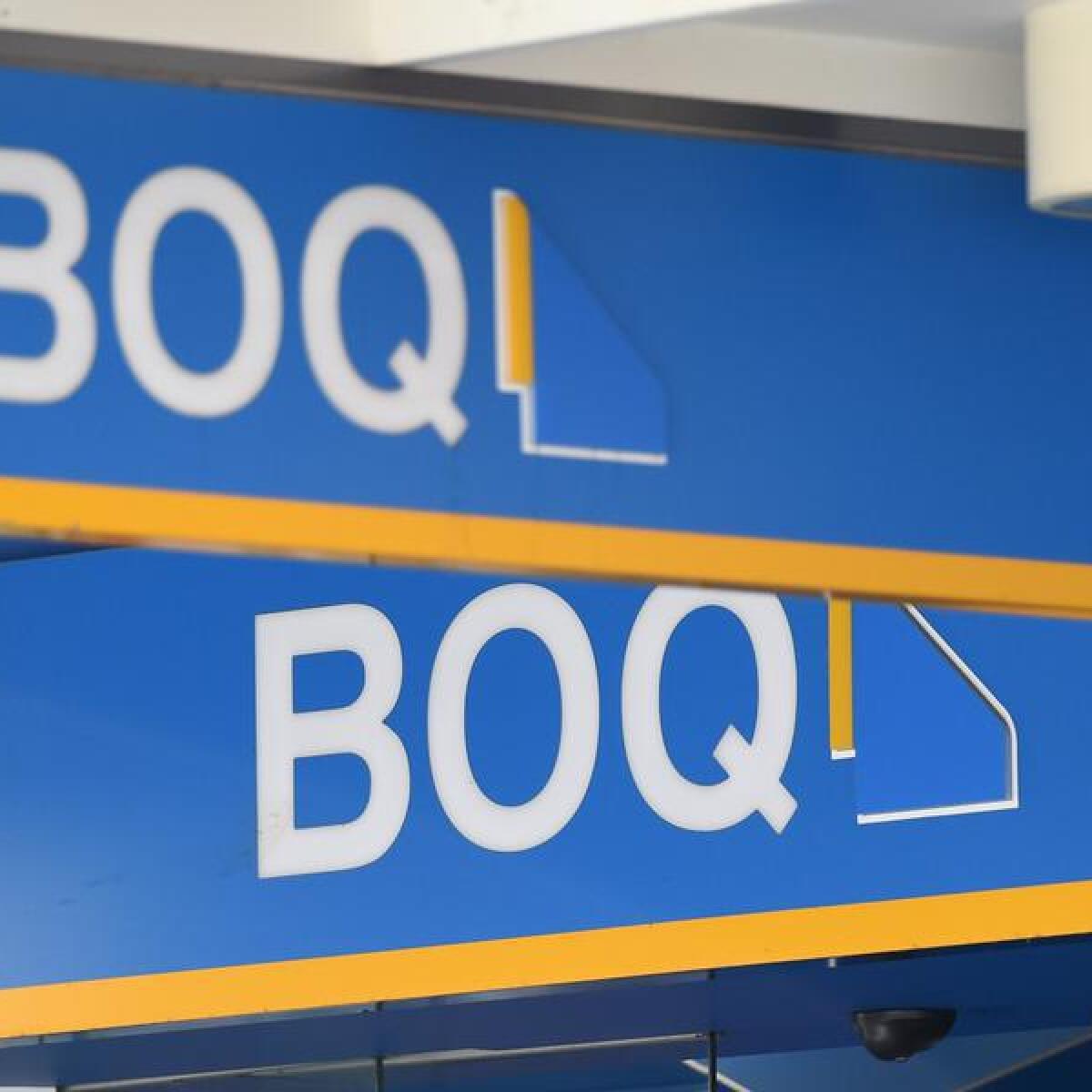 A Bank of Queensland (BOQ) sign