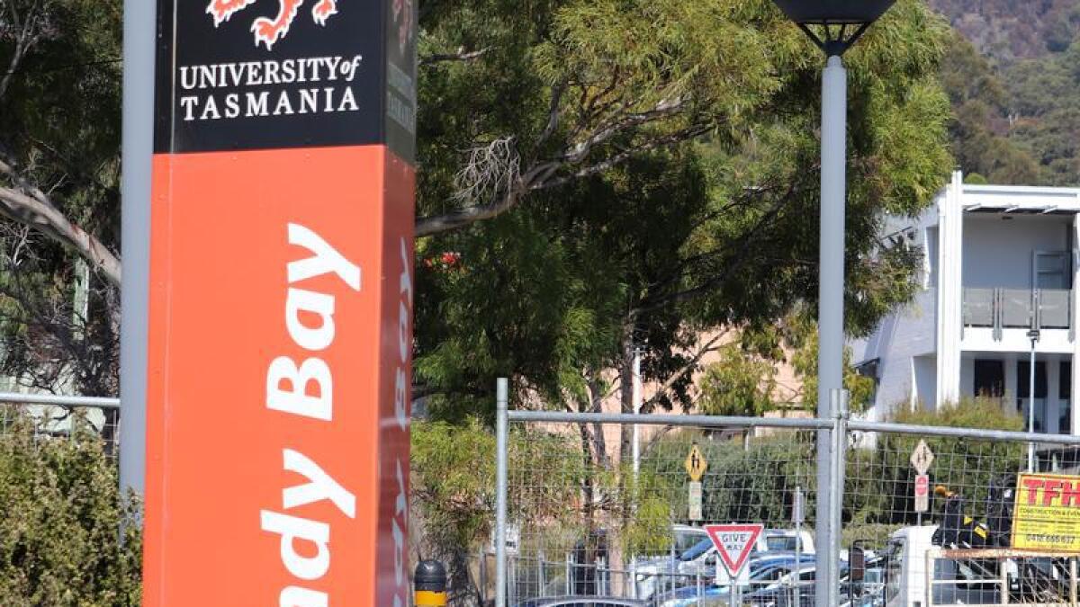 Signage at  the University of Tasmania campus at Sandy Bay