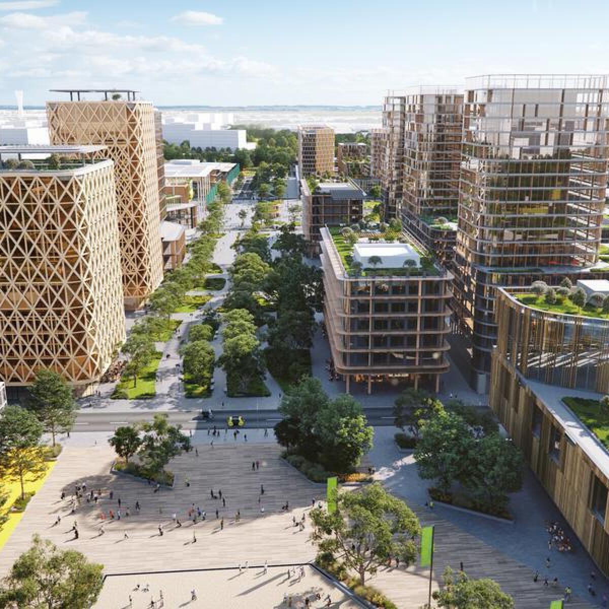 Plans for the Bradfield City Centre development in Western Sydney.