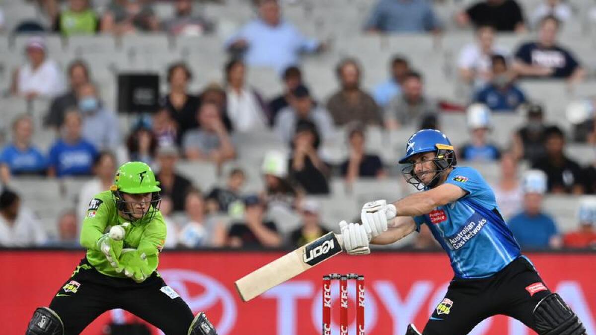 Ian Cockbain on his way to 65 against the Sydney Thunder.