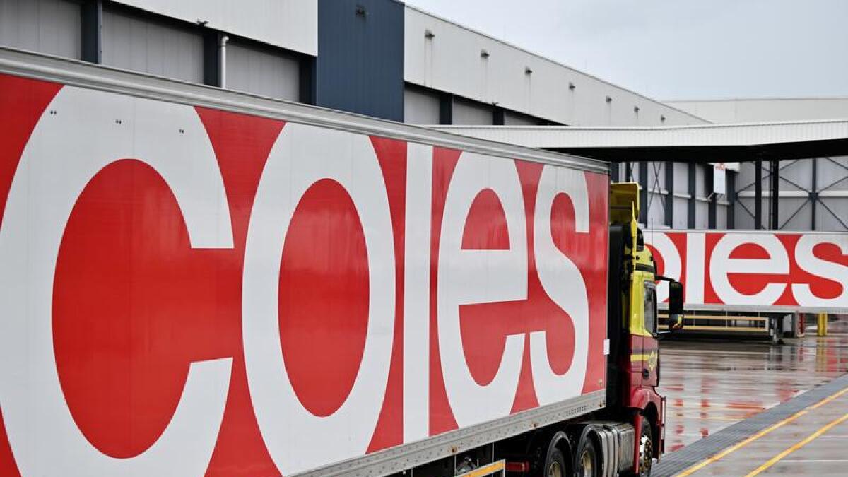 Trucks at a Coles Distrobution Centre