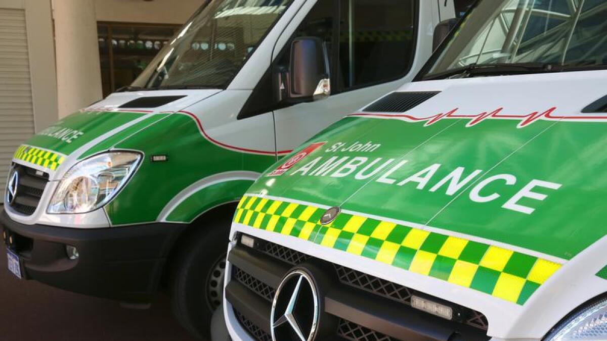 A file photo of ambulances in Perth