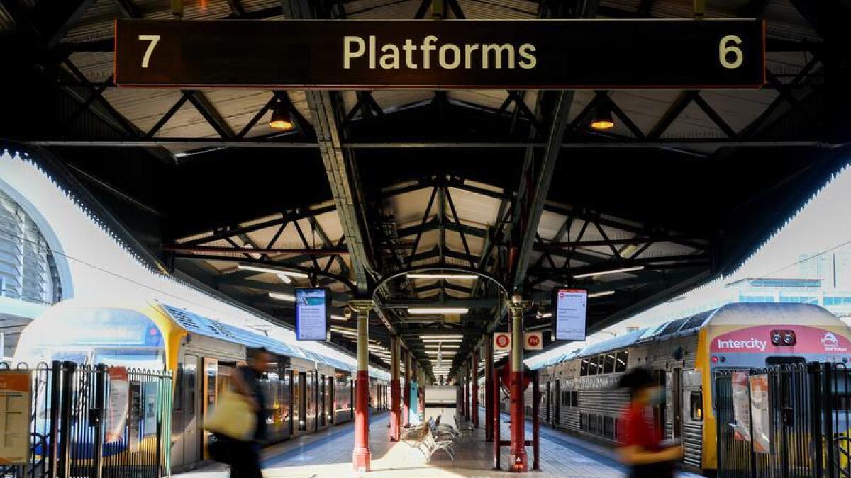The intercity platforms at Sydney's central station.