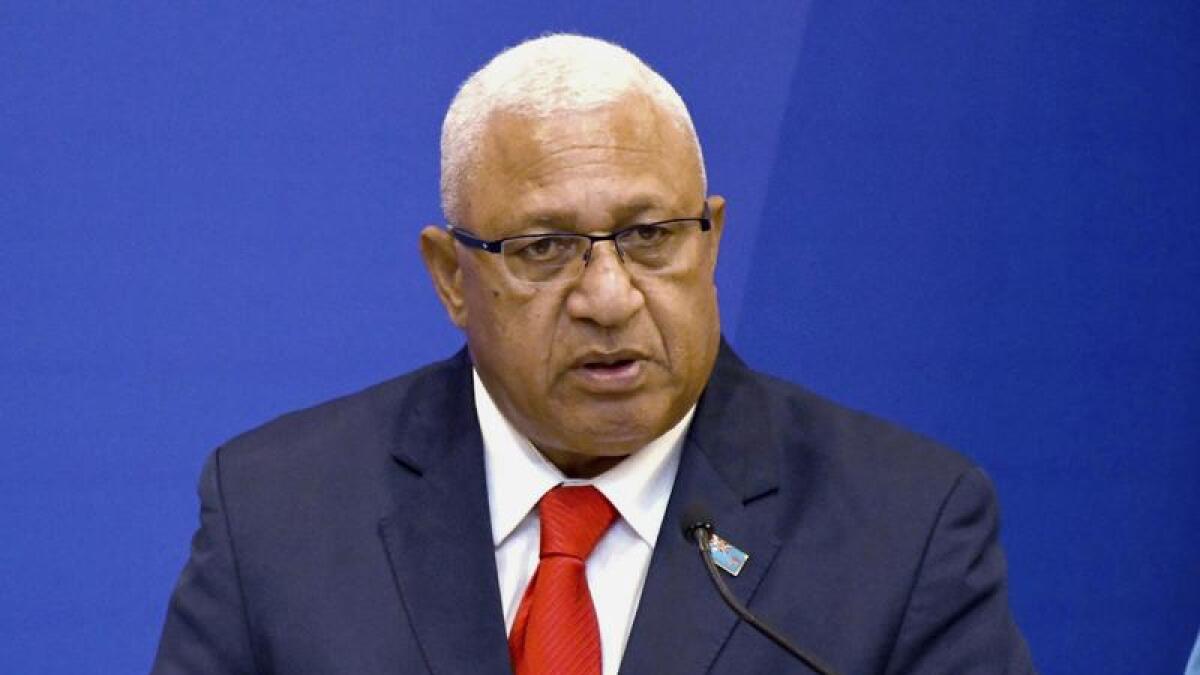 Former Fijian prime minister Frank Bainimarama