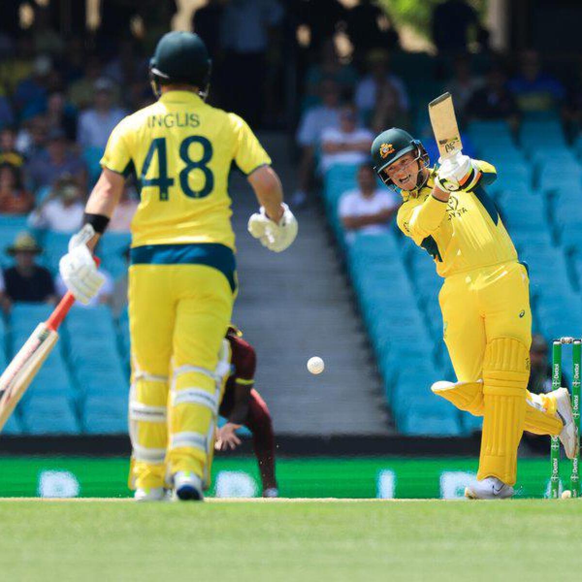 Jake Fraser-McGurk bats for Australia. 