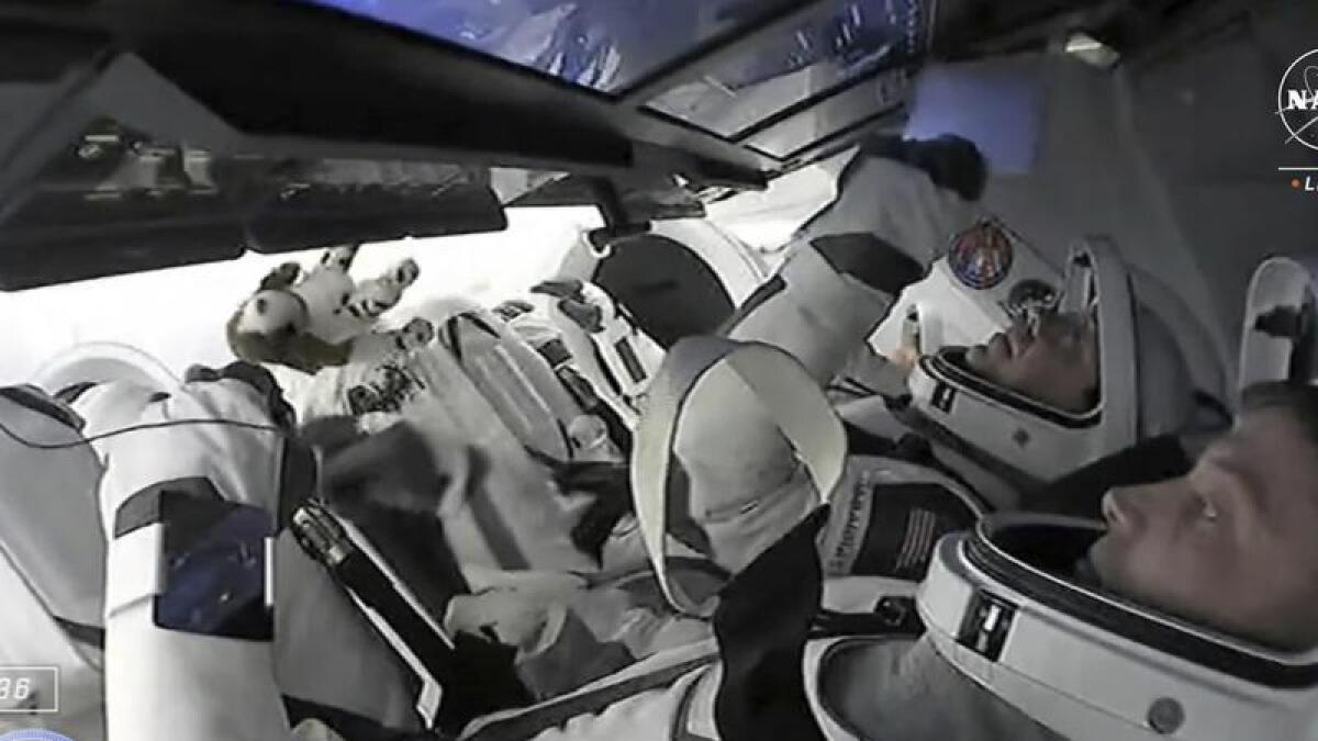 Astronauts in a rocket