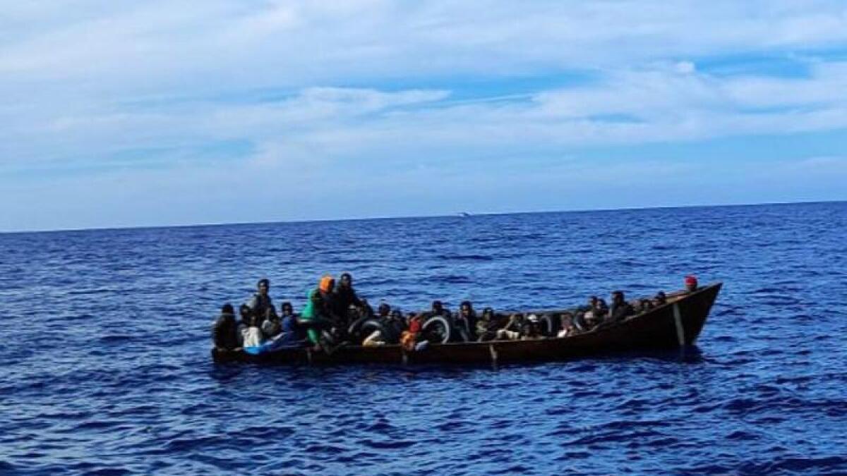 Migrants rescued in Lampedusa, Italy
