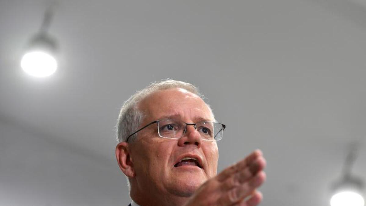 Prime Minister Scott Morrison at a press conference