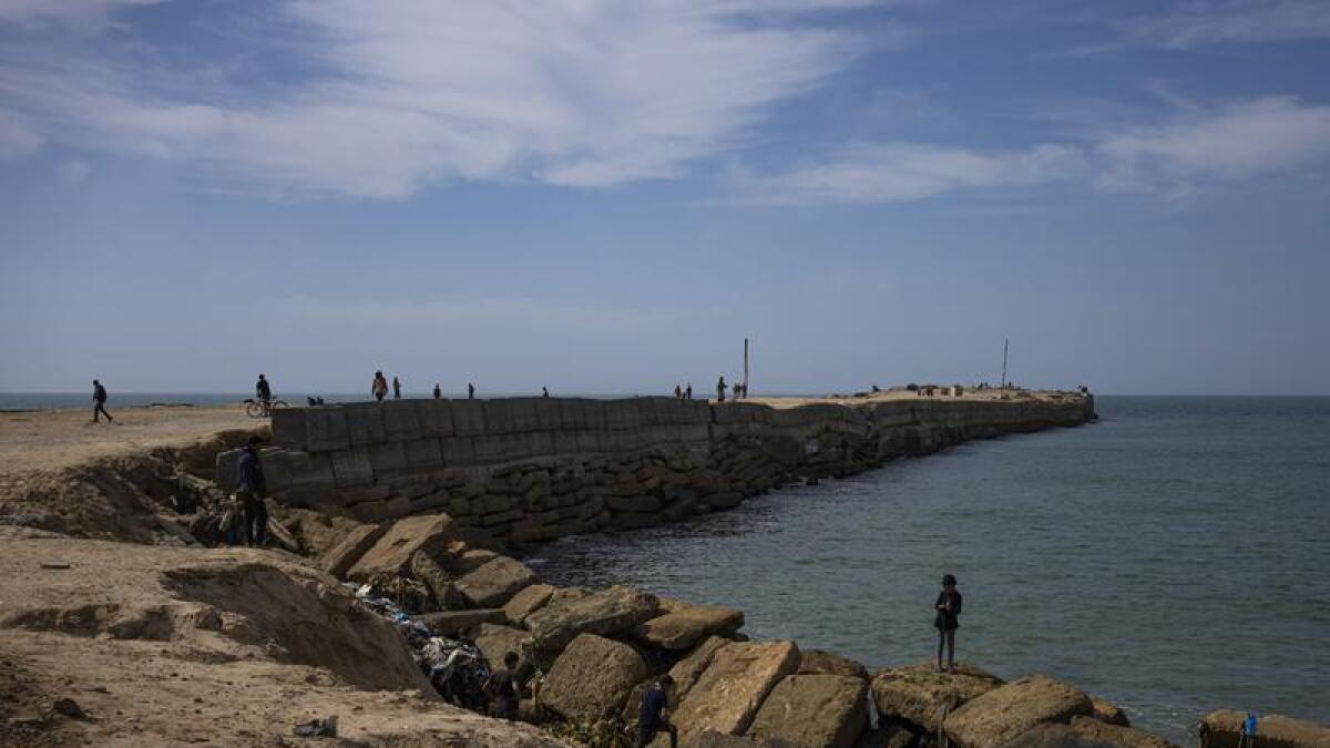 A pier that could be used to bring humanitarian aid to the Gaza Strip