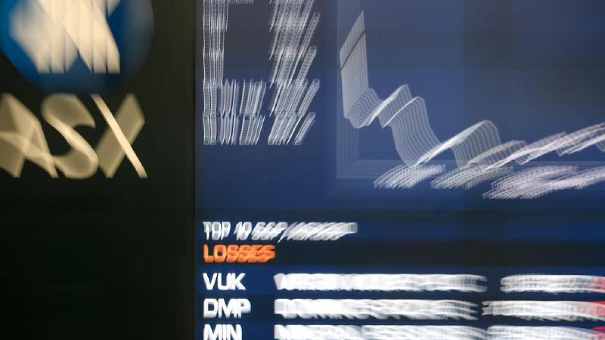 Blurred image of an ASX trading display.
