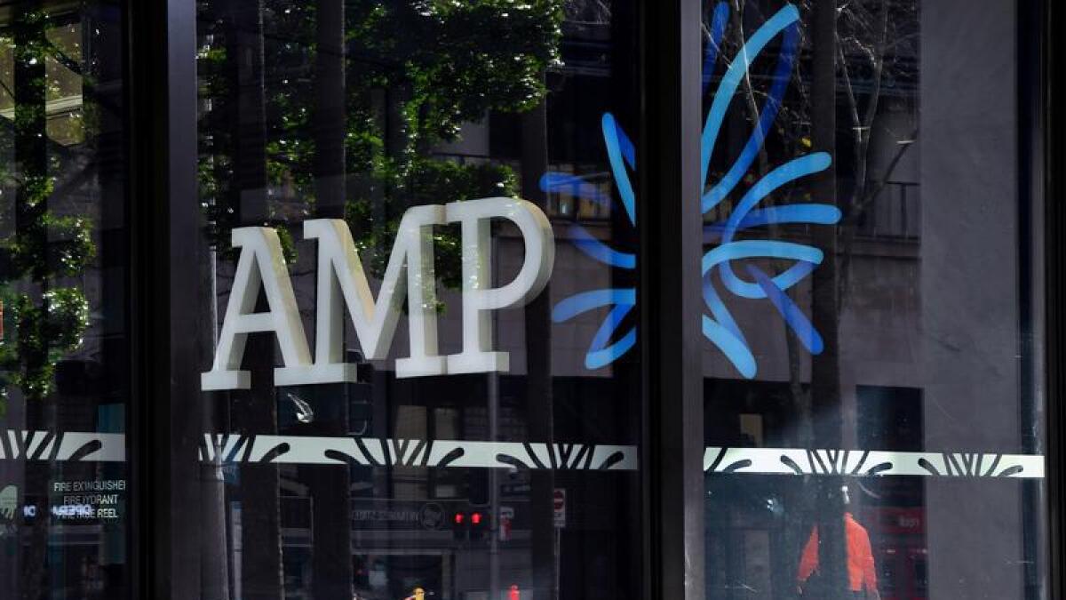 Signage at the AMP building in Sydney (file image)