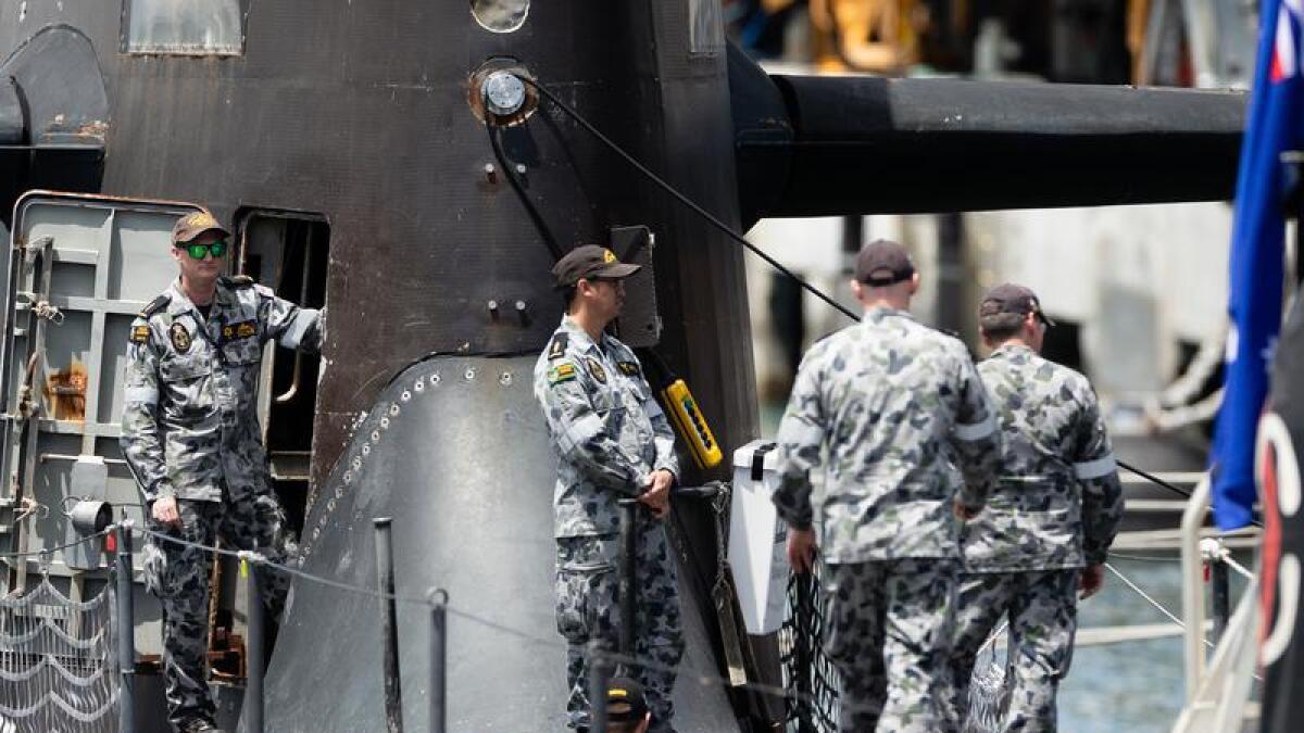 Image of Collins class submarine in Perth