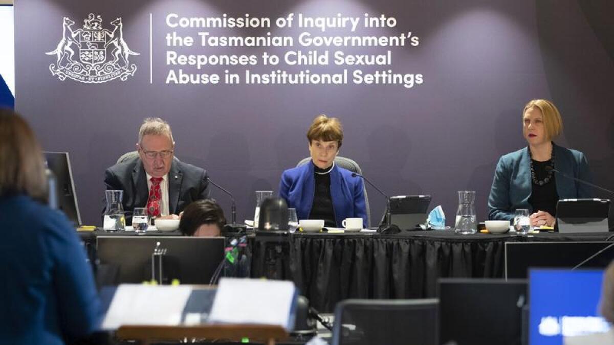Hearing of Tasmanian inquiry into child sexual abuse in institutions.