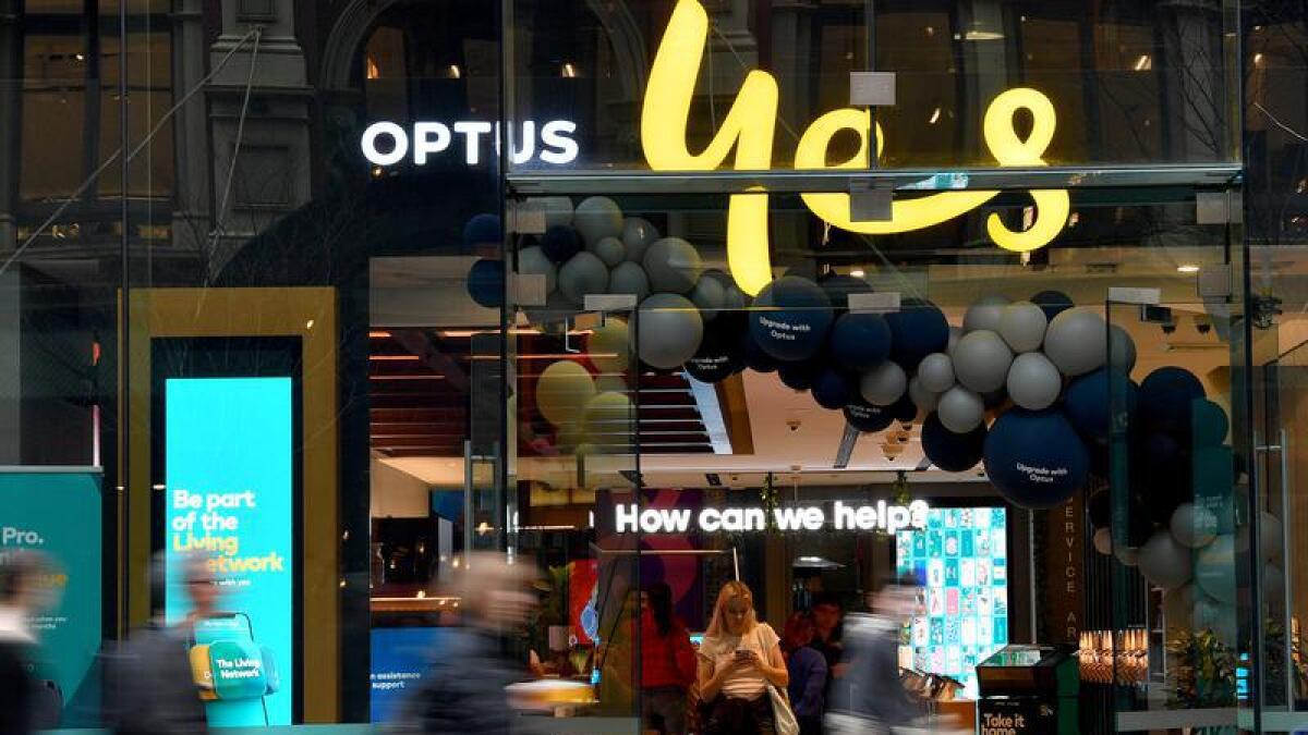 An Optus store in Sydney