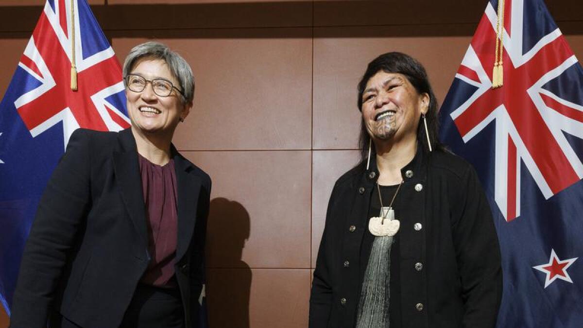 Foreign Minister Penny Wong and New Zealand counterpart Nanaia Mahuta.