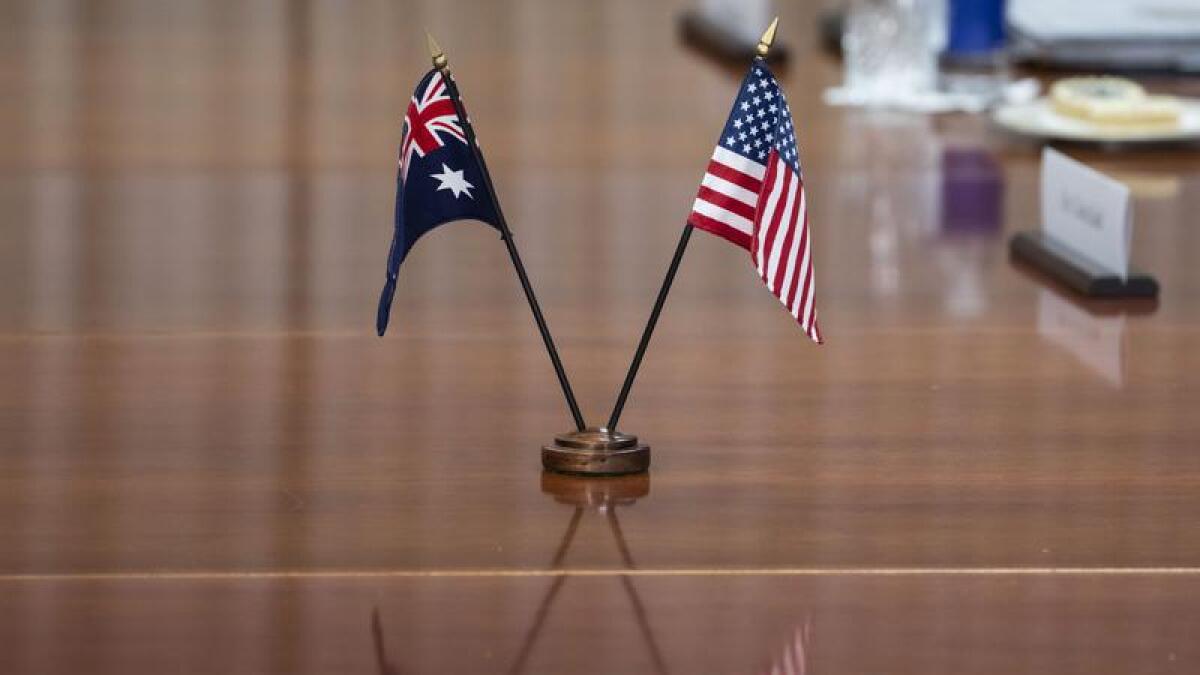 Australian and US flags