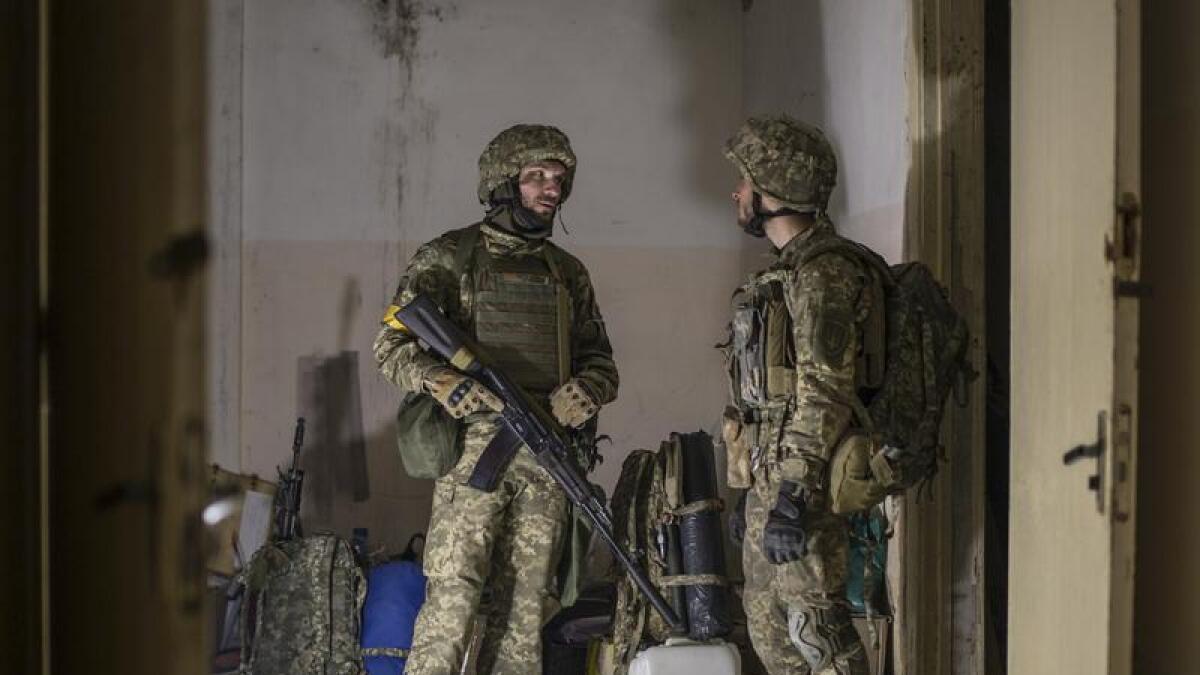 Ukrainian troops in Sievierodonetsk.