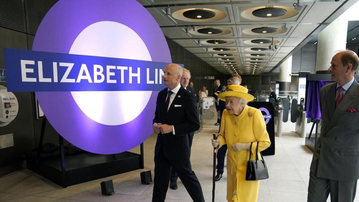 The Queen officially opens London's Elizabeth Line in May 2022.