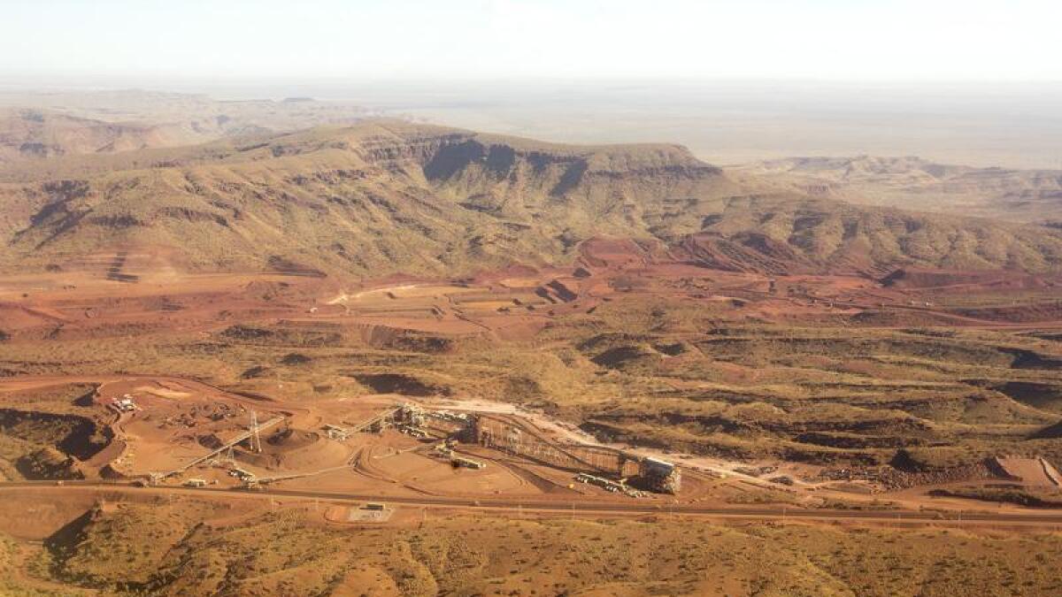 An aerial view of the Fortescue Solomon Hub.
