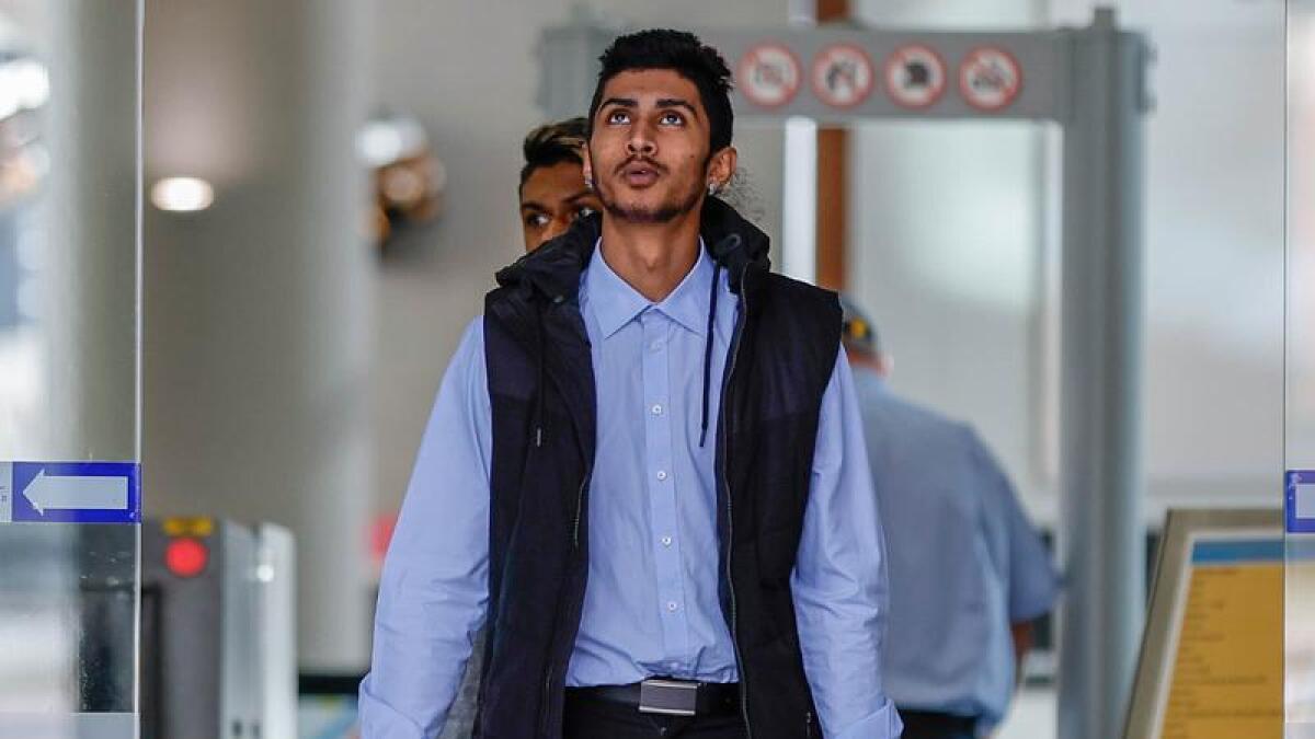 Deepak Chandra Sharma leaving the Brisbane District Court