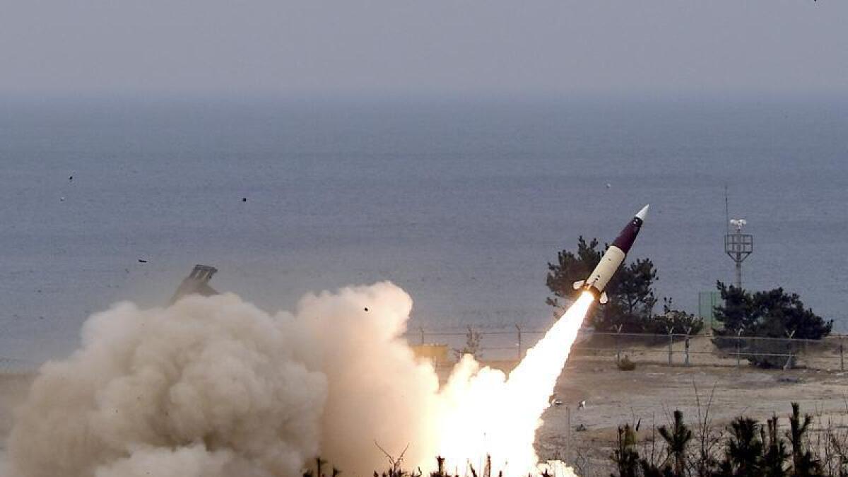 North Korea test fires a missile.