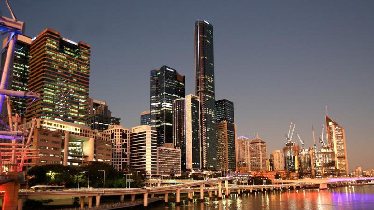 The Brisbane city skyline