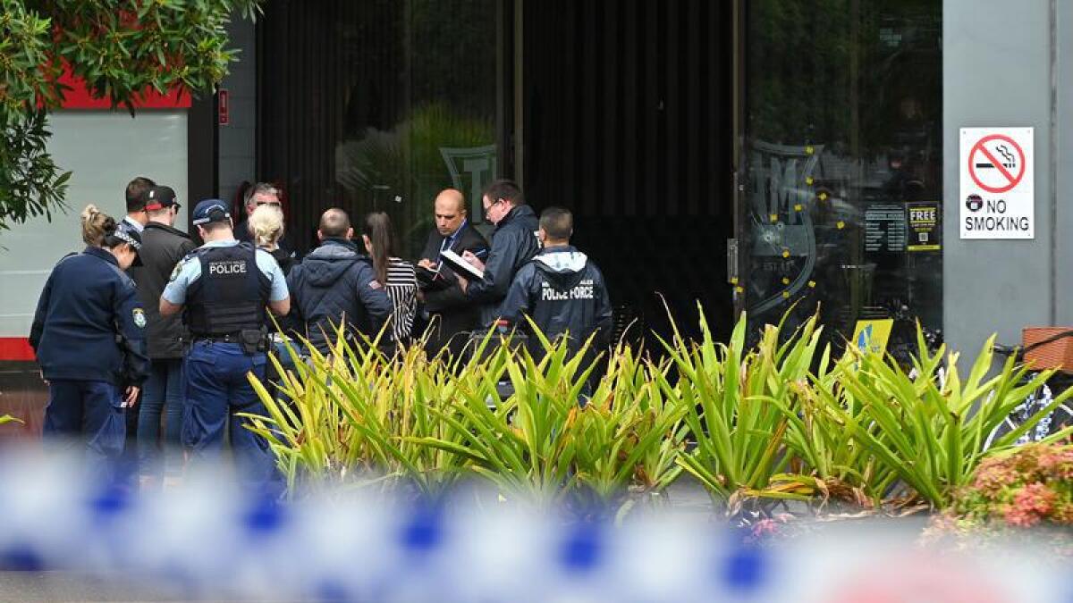 NSW Police at the scene of a shooting in early May.