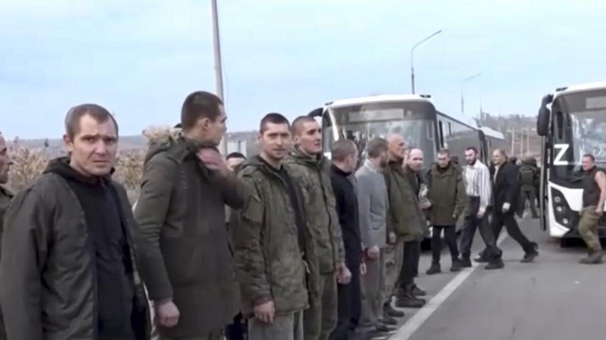 Released Russian prisoners of war.