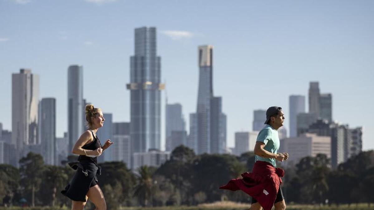 Joggers exercising in Melbourne (file image)