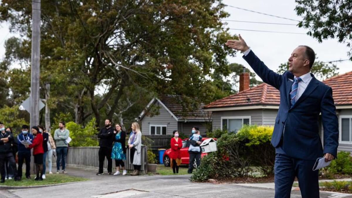 A property auction in Melbourne