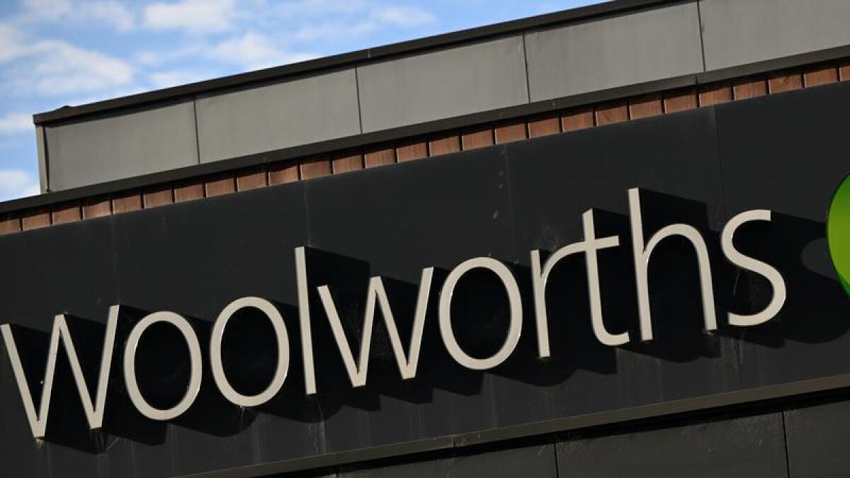 Woolworths supermarket sign